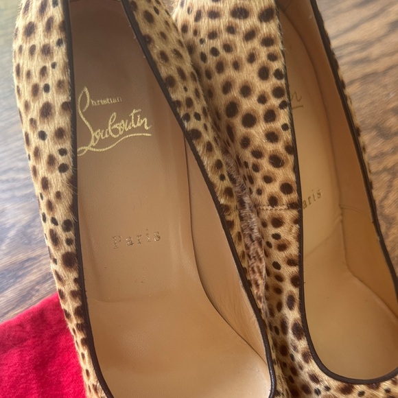 Christian Louboutin Leopard Print Wedges - Picture 2 of 6